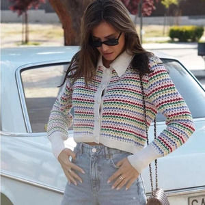 Zara Multicolor Striped Cardigan